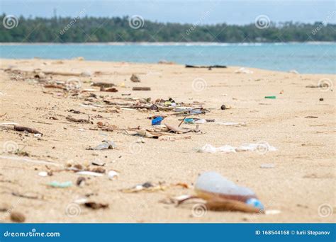 Spilled Garbage On The Beach Stock Photo Image Of Marine Danger