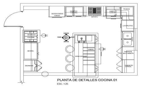 Plan And Elevation Of Kitchen Interior 2d View Autocad File Kitchen