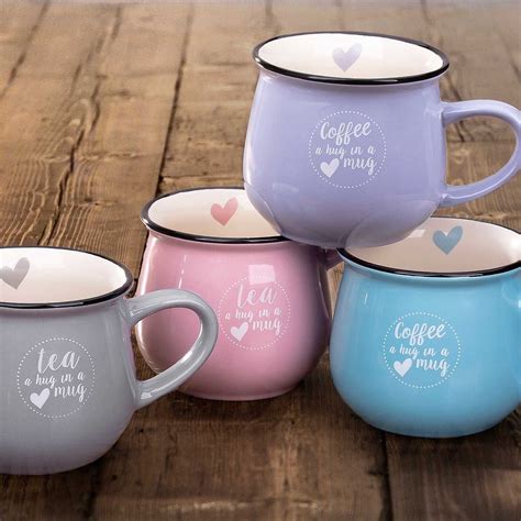 Shop for stackable coffee mug sets online at target. Set of 4 Hug Mugs | Mugs, Coffee mugs vintage, Coffee mug ...