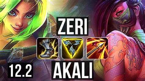 Zeri Vs Akali Mid Defeat Winrate Dominating Br Master Youtube