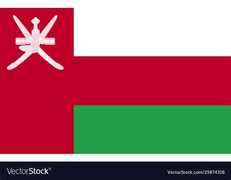 Flag Oman Royalty Free Vector Image Vectorstock