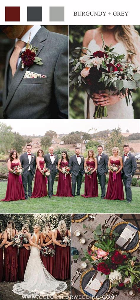 20 Burgundy And Grey Wedding Colors And Ideas 2023