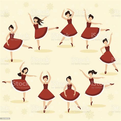 Nine Ladies Dancing Stock Illustration Download Image Now Istock