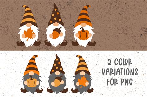 Fall Gnome Clipart Img Forget Me Not