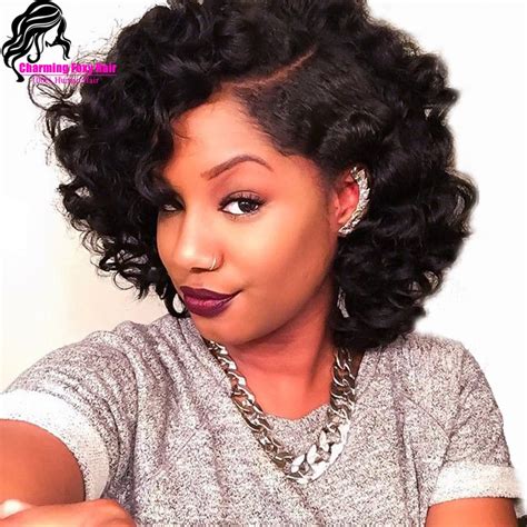 Gorgeous Unprocessed Short Lace Front Wigs Human Hair Nutural Color 100