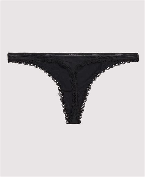 Superdry Cassie Lace Thong Triple Pack Womens Underwear