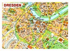 Large detailed map of central part of Dresden city | Dresden | Germany ...