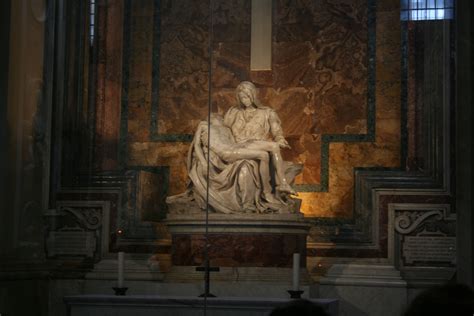 The Pieta By Michelangelo St Peters Cathedral Vatican City July