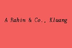 Adnan abu rahim was born on month day 1965. A Rahim & Co., Kluang, Law Firm in Kluang