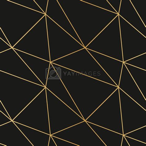 Triangles Mosaic Of Thin Golden Lines On A Dark Luxury Background