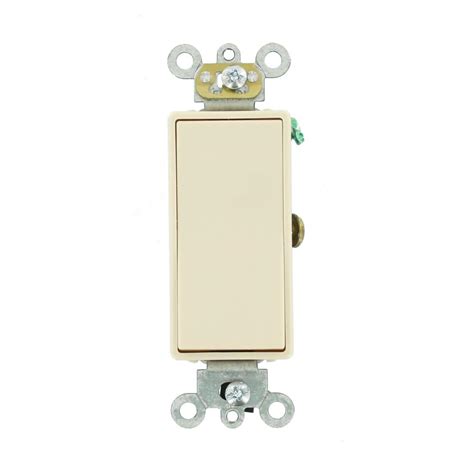 Leviton 20 Amp Decora Plus Single Pole Switch Light Almond R66 05621
