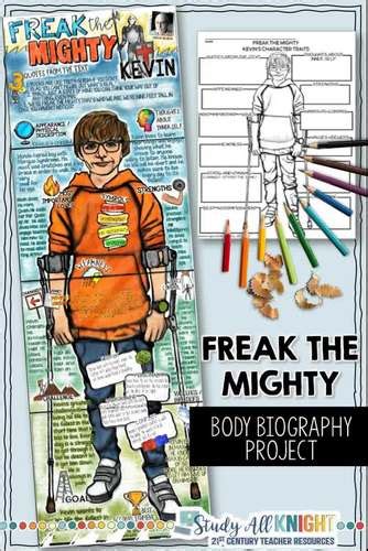 Freak The Mighty Body Biography Project Bundle For Print And Digital