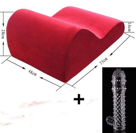 2016 New Red Sponge Plush S Shape Sex Wedge Pillow Chair Penis Ring