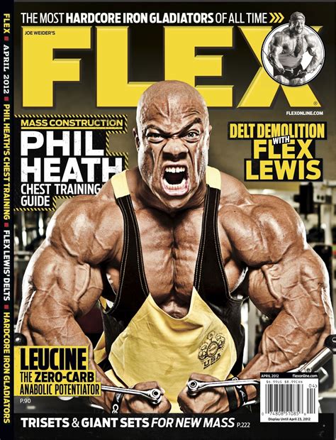 Flex Magazine Cover April Featuring Phil Health Fitness Bodybuilding Exercise Muscle