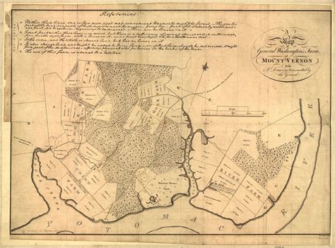 A Map Of General Washingtons Farm Of Mount Vernon Encyclopedia Virginia