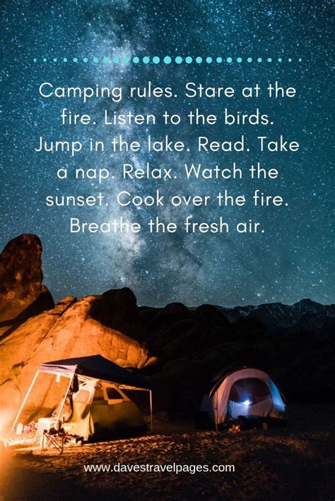 Inspiring Camping Quotes Best Quotes About Camping Artofit