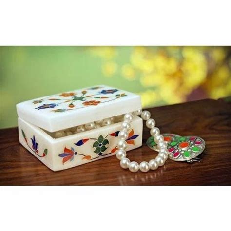 Marble Inlay Jewelry Box At Rs 400piece Marble Jewelry Box In Agra