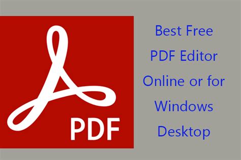 Best Free Pdf Editors For Windows Or Online To Edit Pdf Minitool