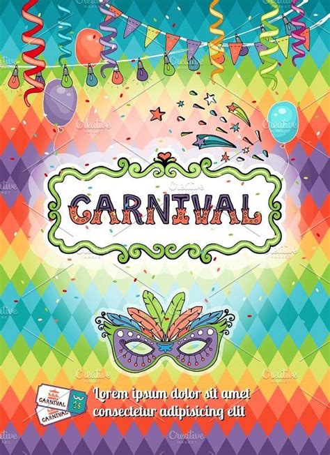 Carnival Poster Carnival Posters Holiday Flyer Template Carnival