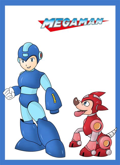 Megaman And Rush Colored By Nesgate On Deviantart