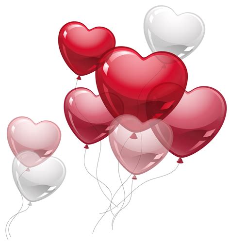 Cute Heart Balloons Png Clipart Picture Heart Balloons Love Balloon