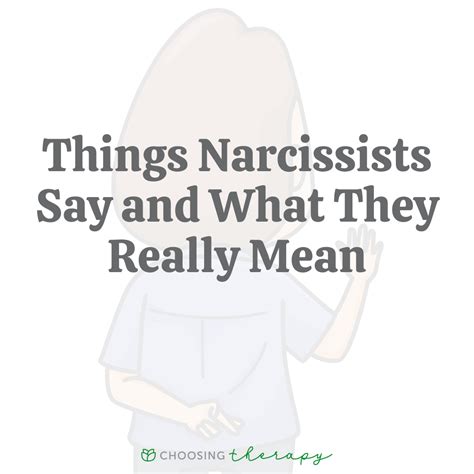 25 things narcissists say and what they really mean
