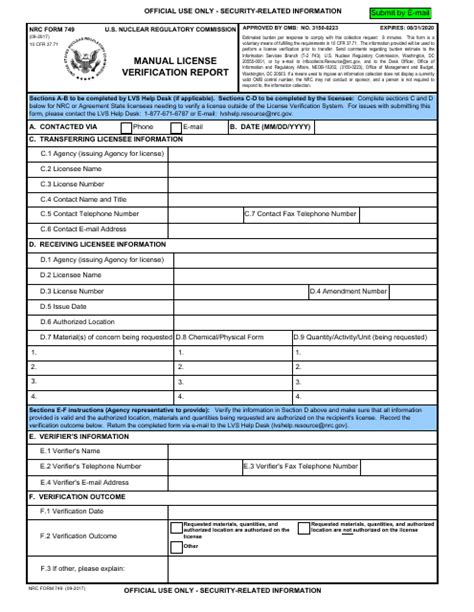 Nrc Form 749 Fill Out Sign Online And Download Fillable Pdf
