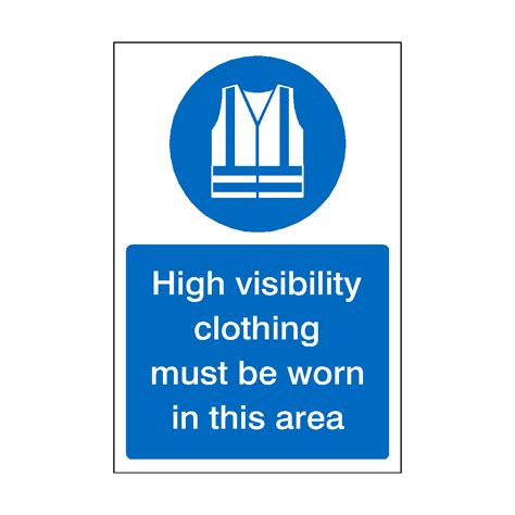 High Visibility Clothing Must Be Worn In This Area Sticker Safety
