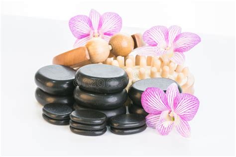 Spa Therapy With Hot Stones Massage Roller And Cellulite Massager