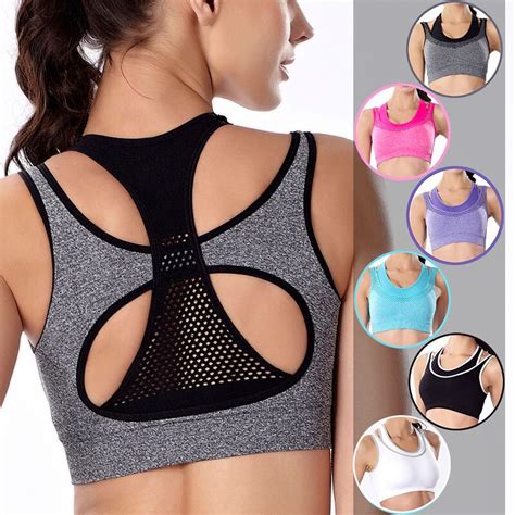 Women Absorb Sweat Quick Drying Professional Sports Bra Fitness Padded