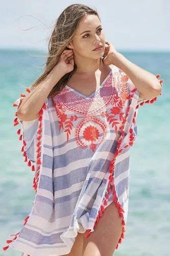 Beachresort Wear Embroidered Work Kimono Beach Cover Up Rs 1050