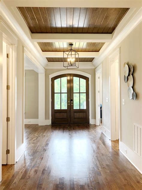 Grand Entrance Shiplap Ceiling Balcony Design Bathroom Inspiration