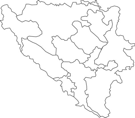 Mapa Do Bósnia Herzegovina Com Detalhado País Mapa Linha Mapa