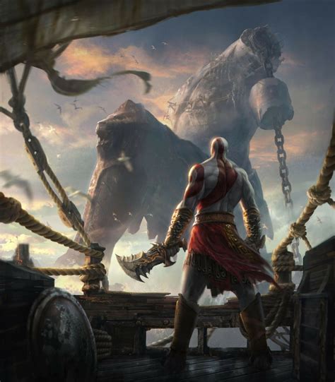 God Of War Concept Art Artwork Chains Blades Kratos God Of