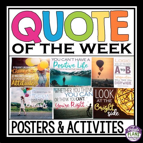 Quote Of The Week Posters And Activities