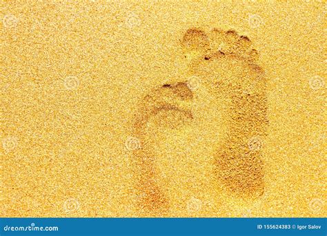 Footprints In The Sand For Children And Adults Stock Image Image Of