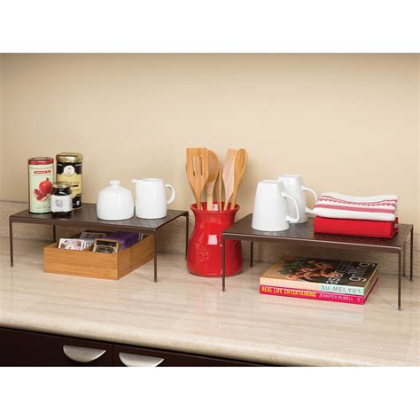 Seville Classics Perforated Expandable Kitchen Cabinet Shelf Organizer