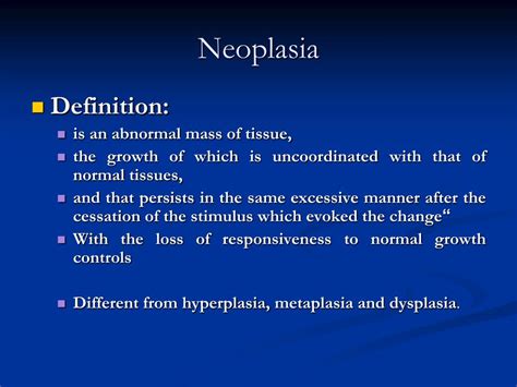 Ppt Neoplasia Lecture 1 Powerpoint Presentation Free Download Id