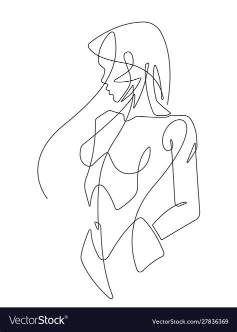 One Line Drawing Woman One Line Drawing Female Art Outline Art Line Art Design