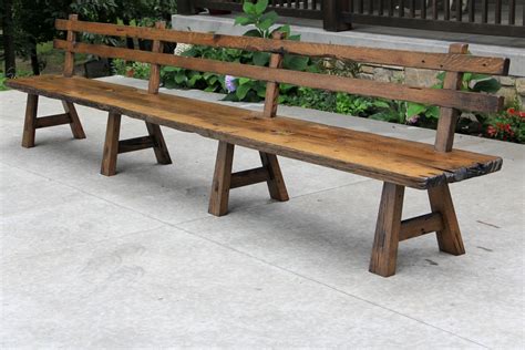 Target/furniture/kitchen & dining furniture/rustic : Custom Made Live Edge Barnwood Bench With Back Rest - 15 ...