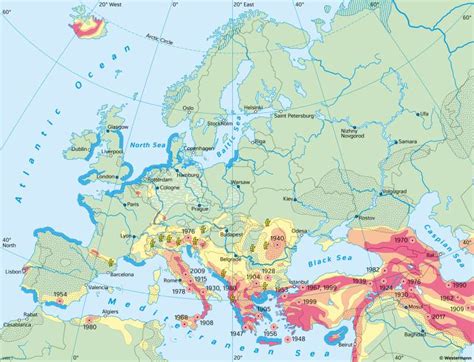 Diercke Weltatlas Kartenansicht Europe Natural Hazards And Risks