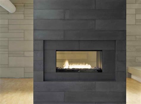 How To Install Stacked Stone Tile On Drywall Modern Fireplace