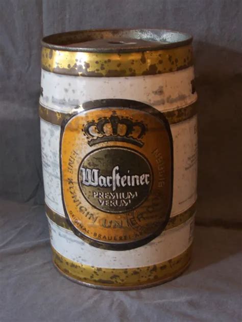 Vintage Warsteiner Premium Beer Can 10 Liter Empty Mini Keg Germany 26