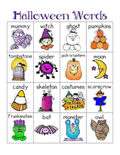 Halloween Words Mat For The Writing Center Supplyme