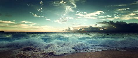 Hd Wallpaper Ultra Wide Photography Beach Sea Sky Water Cloud