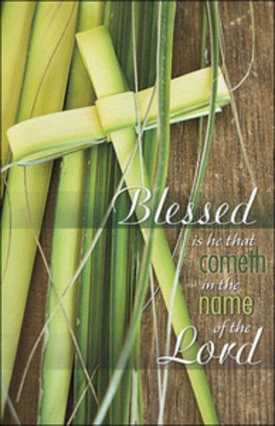Church Bulletin 14 Palm Sunday Blessed Is He Pack Of 50 Palm