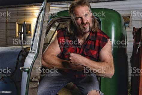 Tough Guy Redneck With Mullet Stock Photo Download Image Now