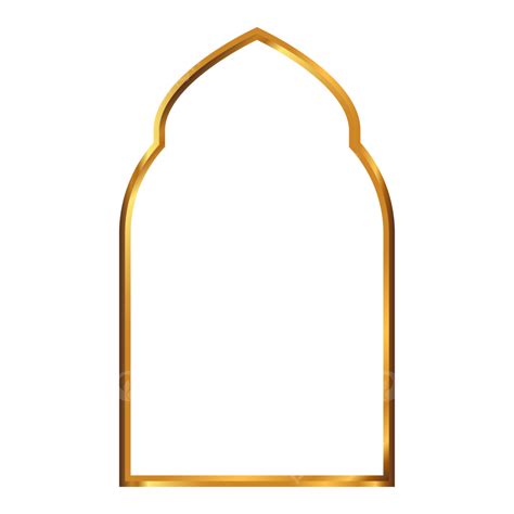 Vektor Ornamen Islami Emas Transparan Dekorasi Perbatasan Islam