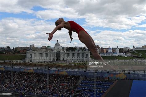 Lysanne Richard Of Canada Competes In The Womens 20m High Diving