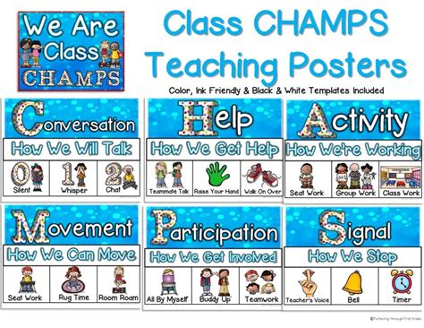 Champs Classroom Management Printables Free Printable Templates